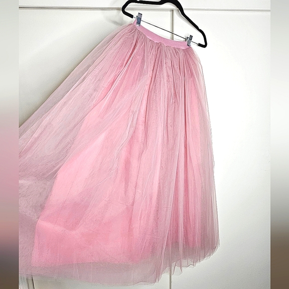 Dusty Pink Tule A-Line Skirt SZ M - Picture 6 of 7
